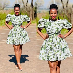 3 Quart Sleeve Midi Ankara Dress