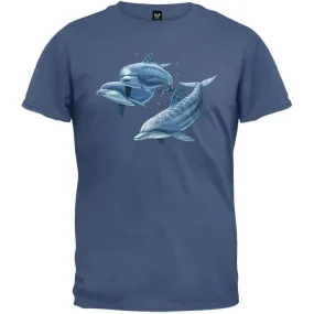 3DT - Three Dolphins Slate Blue T-Shirt