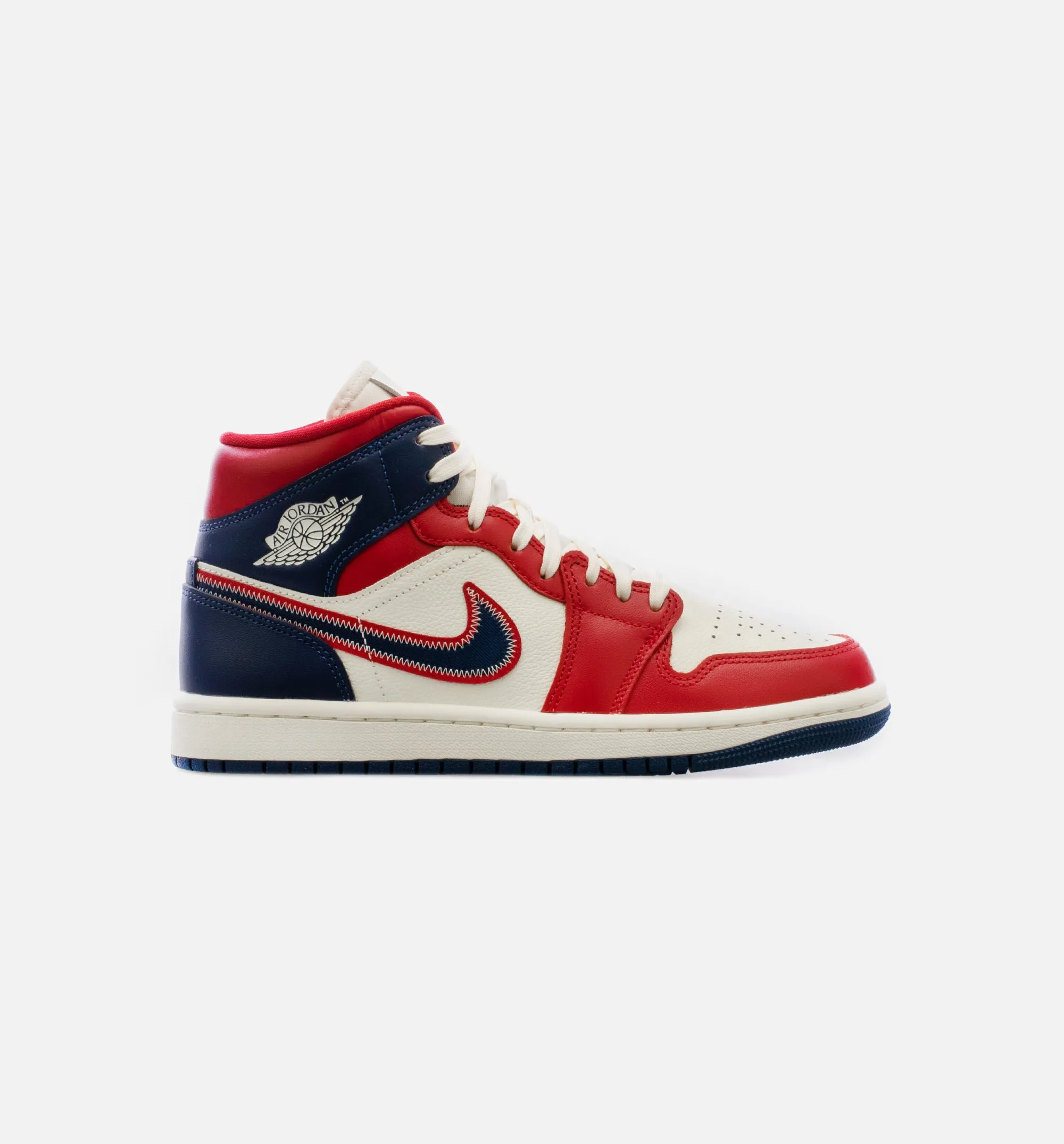 Air Jordan 1 Mid SE USA Womens Lifestyle Shoe - Red/Blue