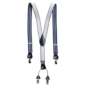 A.X.N.Y Boys Navy Stripe Suspenders SUSP1248