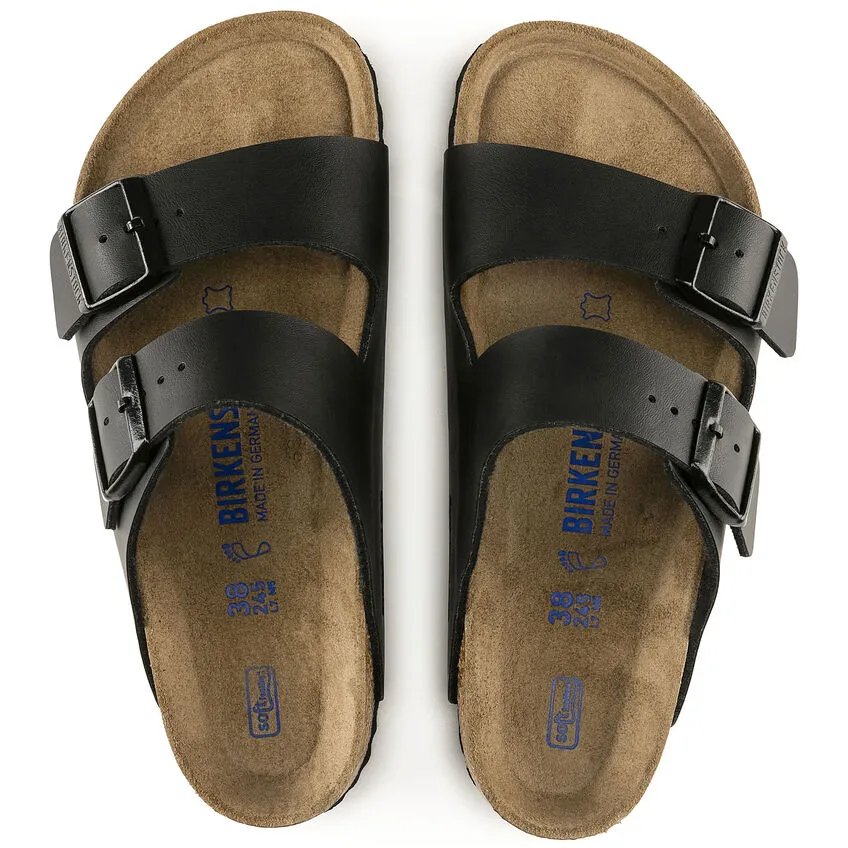 Birkenstock UNISEX Arizona Soft Footbed Birko-Flor (Black - Narrow Fit)