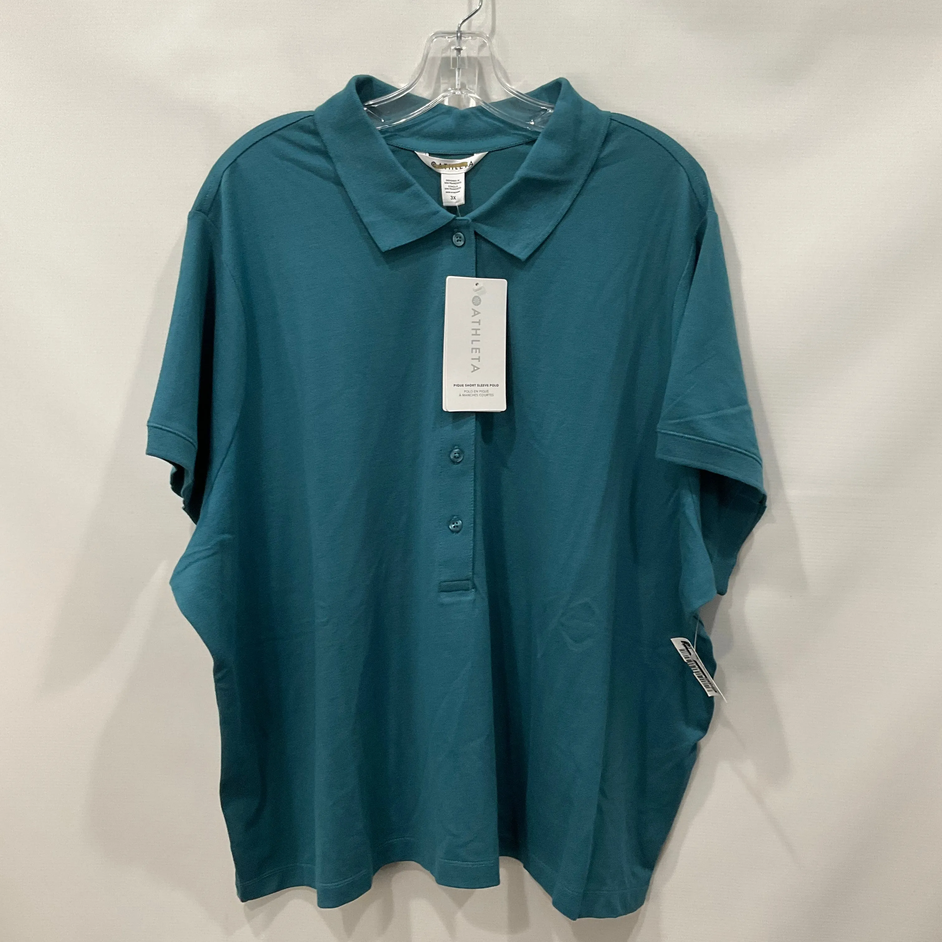 Blue Top Short Sleeve Athleta, Size 3x