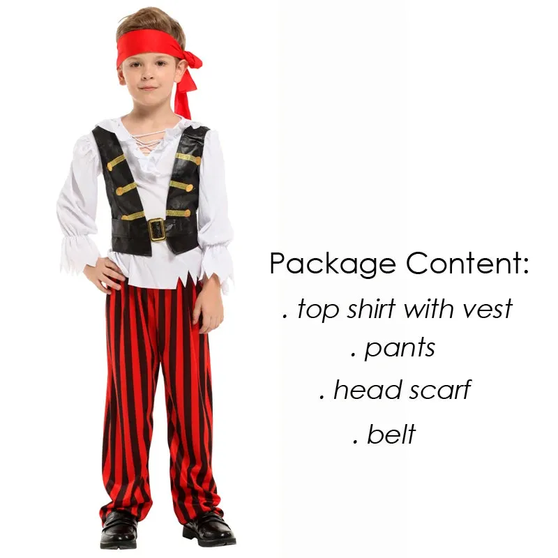 Boys Halloween Little Pirate Party Costumes