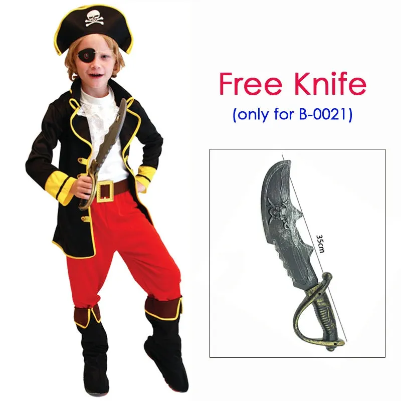 Boys Halloween Little Pirate Party Costumes