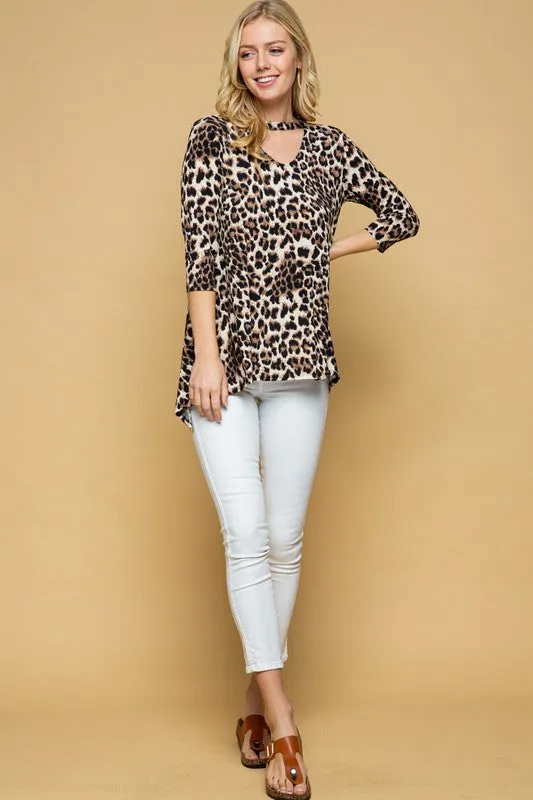 Cheetah Cutie -Tunic Top