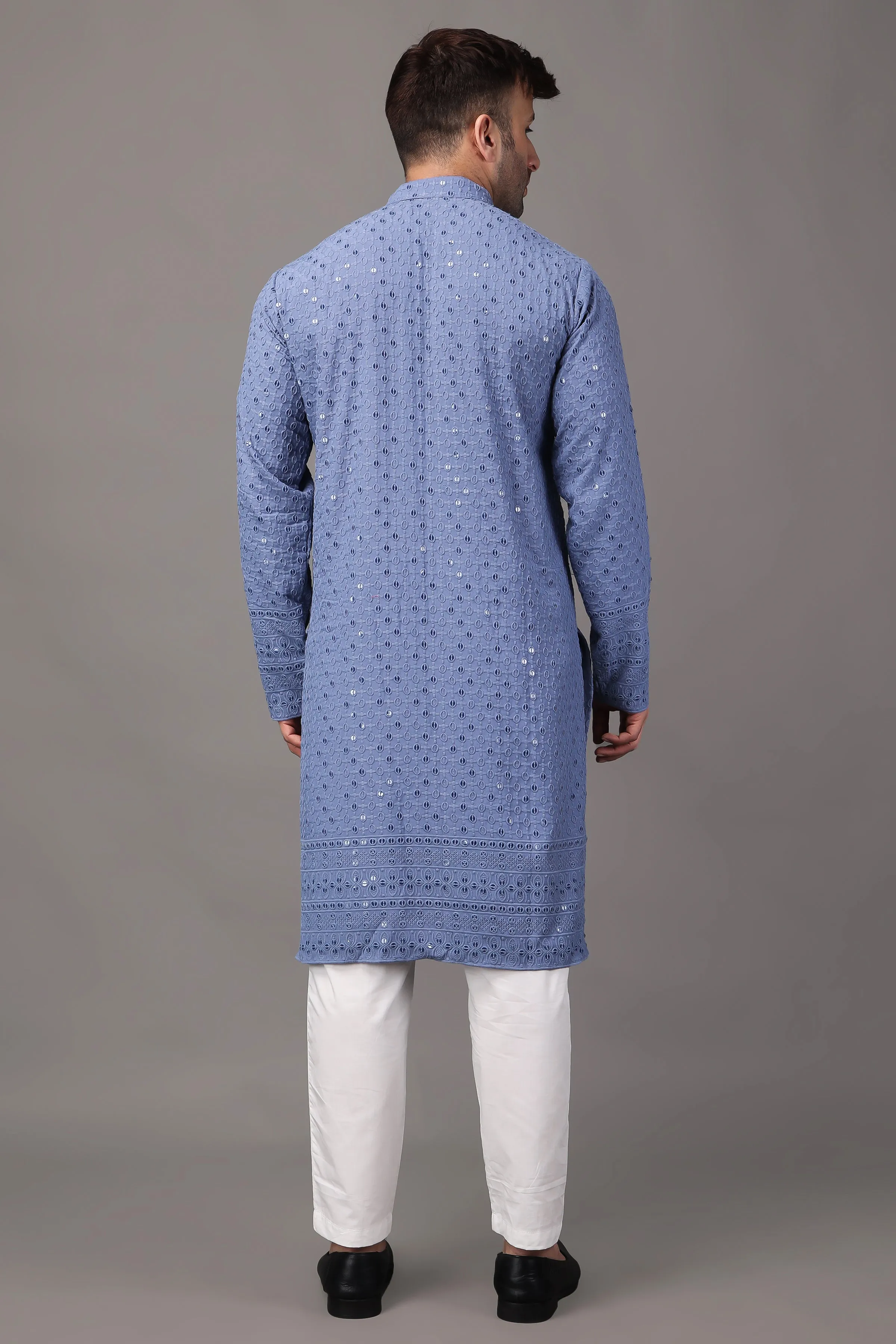 Cobalt Sequinned Fancy Kurta