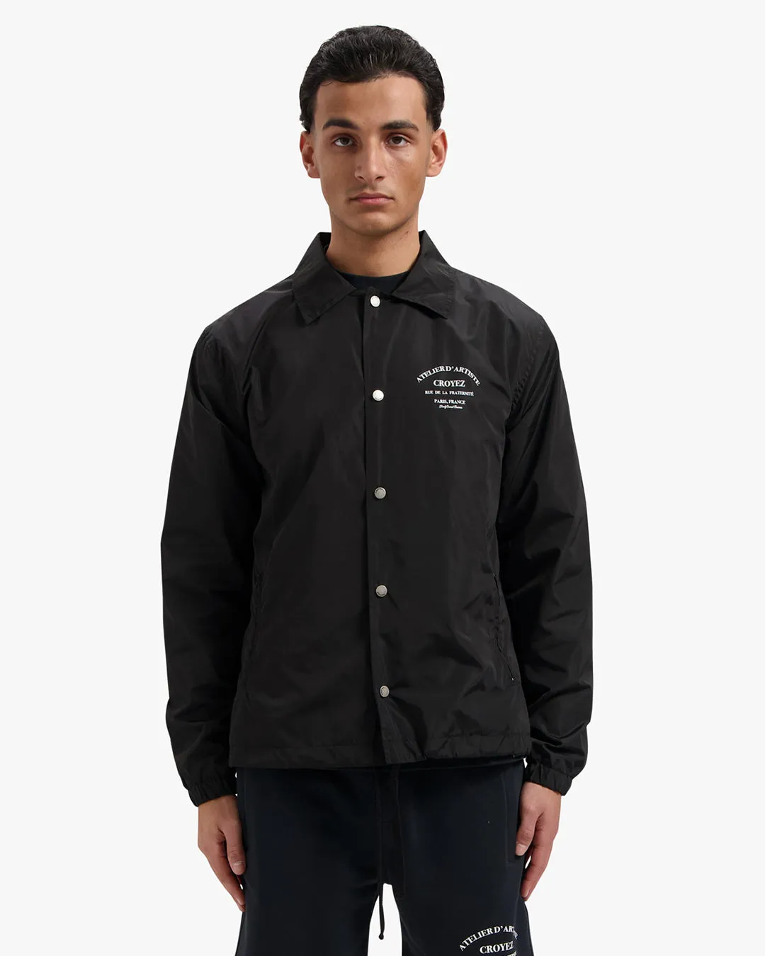 CROYEZ ATELIER COACH JACKET - BLACK/WHITE