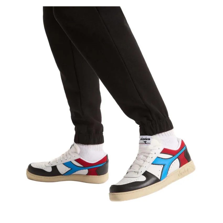 DIADORA SNEAKERS MAGIC BASKET LOW ICONA BIANCO-NERO-AZZURRO