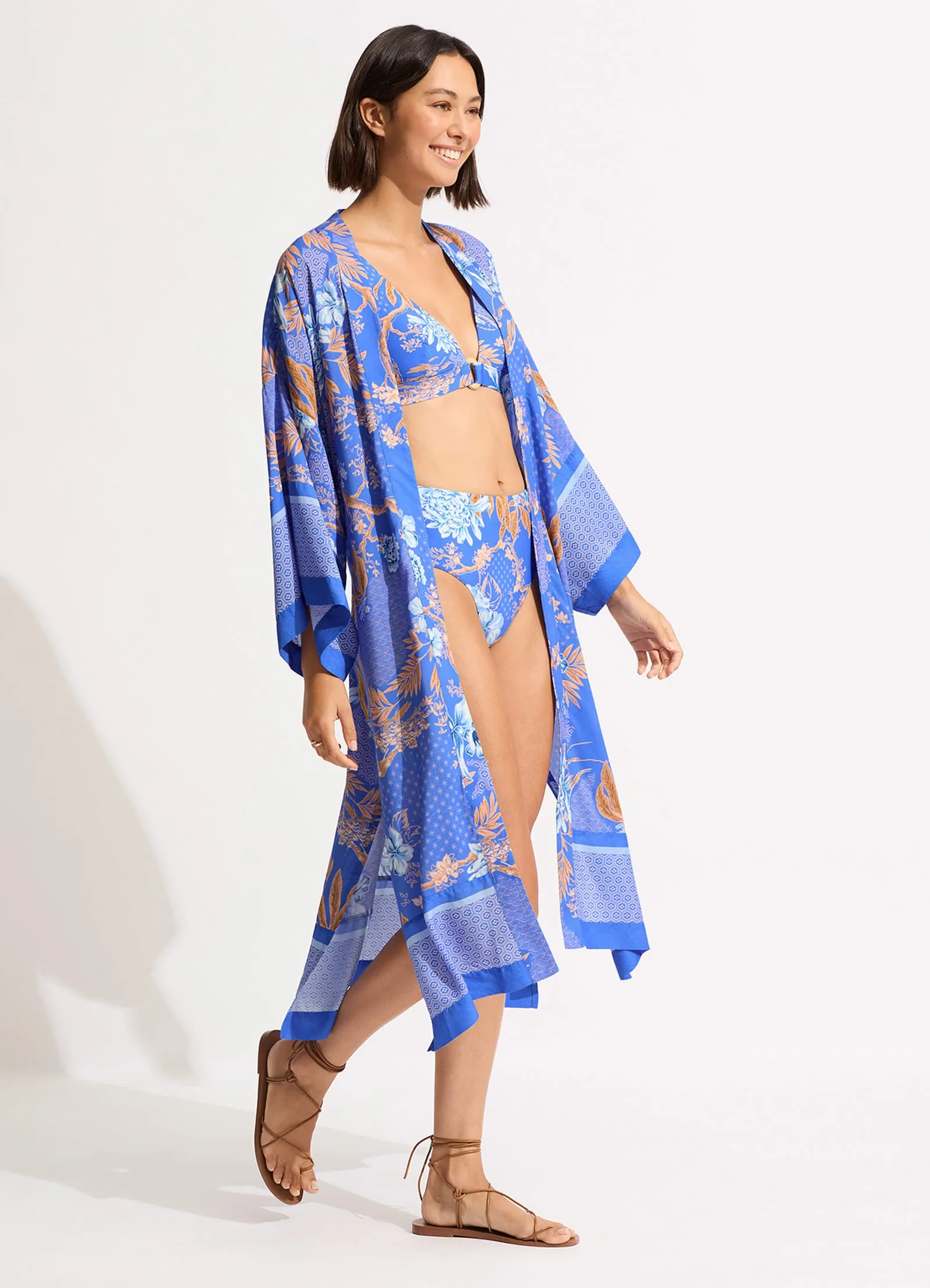 Eden Kimono Jacket - Azure