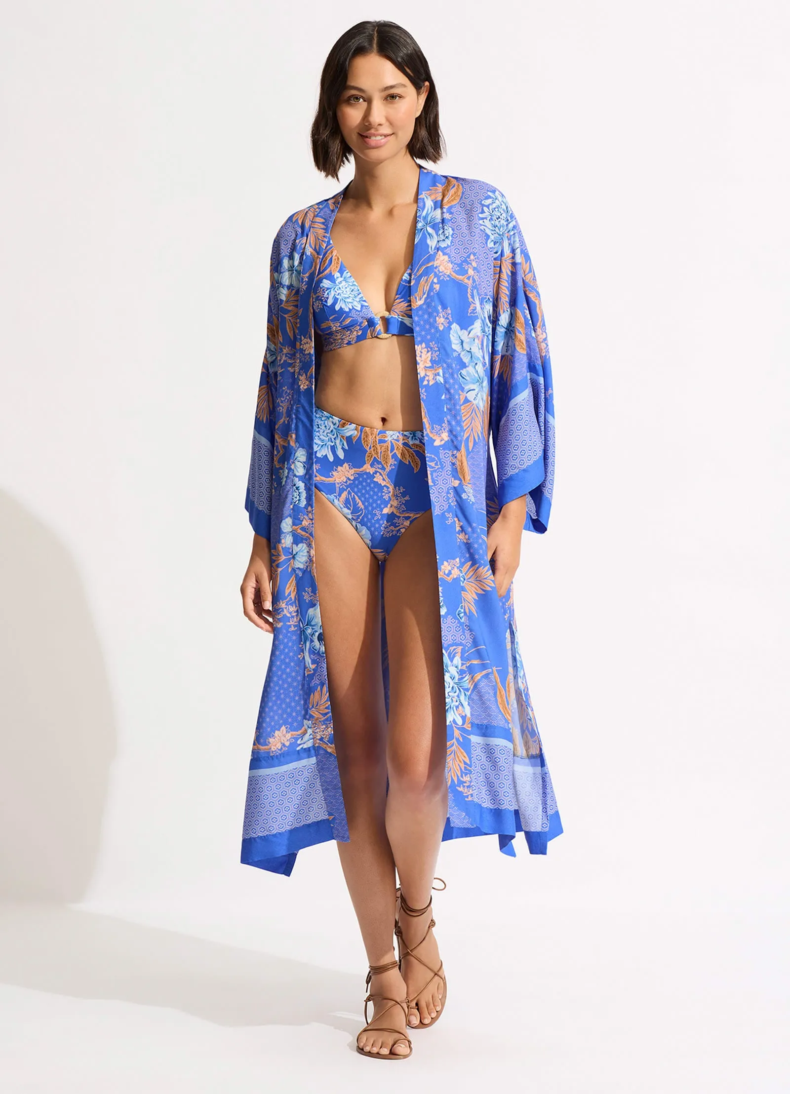 Eden Kimono Jacket - Azure