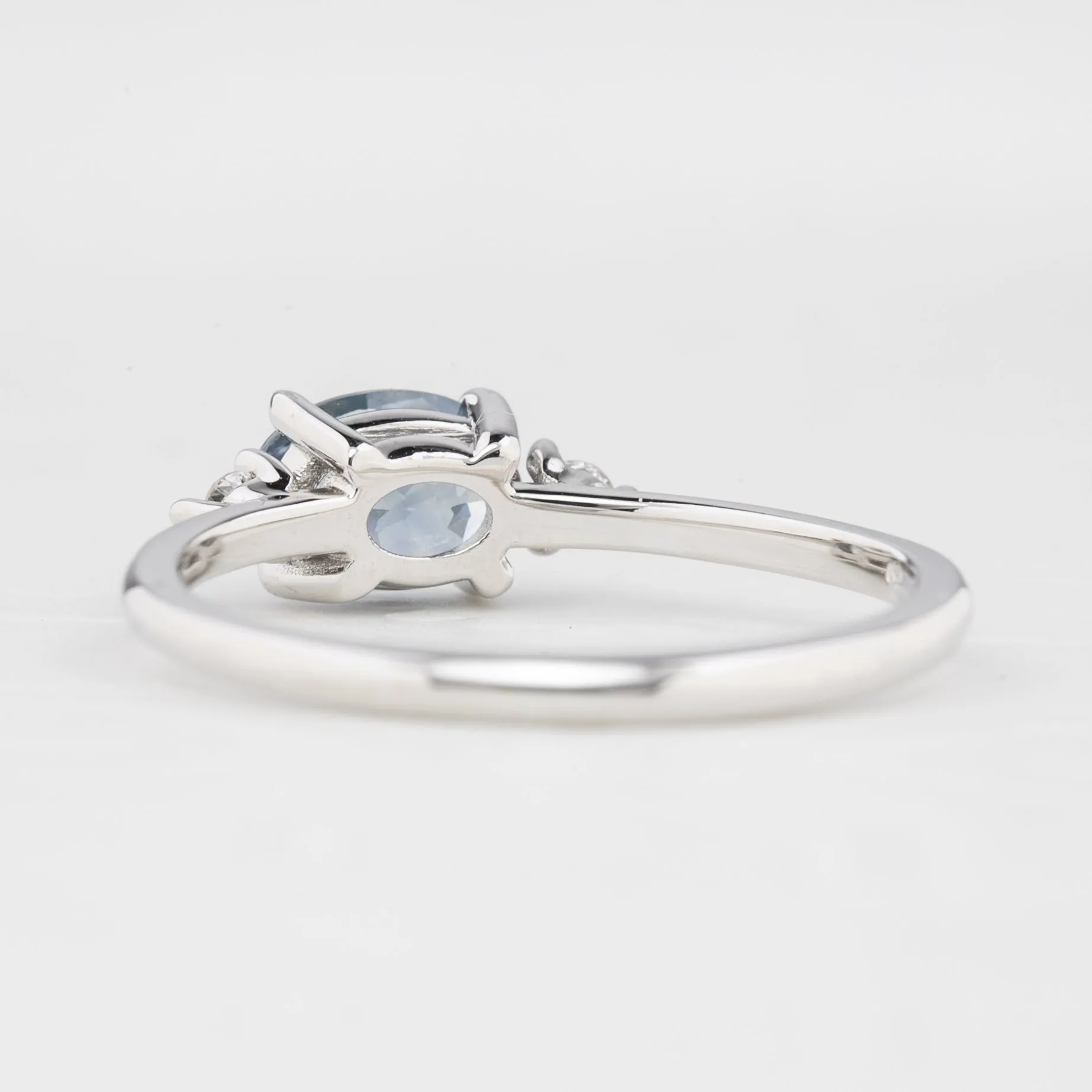 Emilie Ring 0.98ct Light Blue Umba Sapphire, 14k White Gold (One of a kind)