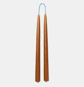 ferm LIVING Dipped Candles in Amber – Set of 2