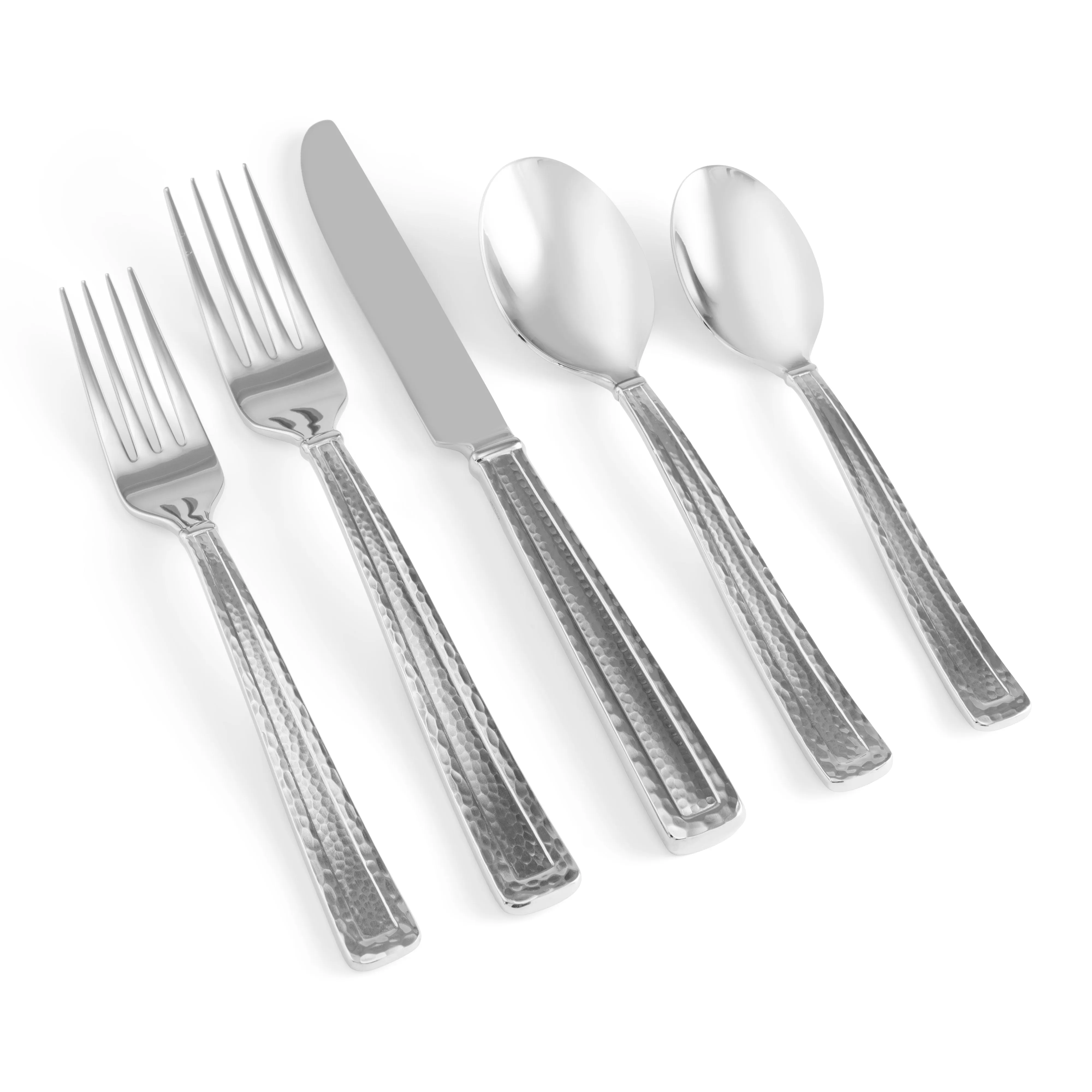 Hammertone 5-Piece Flatware Set