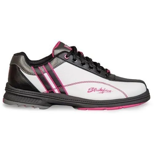 KR Womens Starr Right Hand Bowling Shoes Wide White/Black/Pink