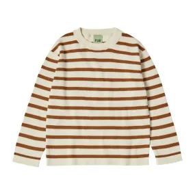 Long Sleeve Tee – ecru/rust