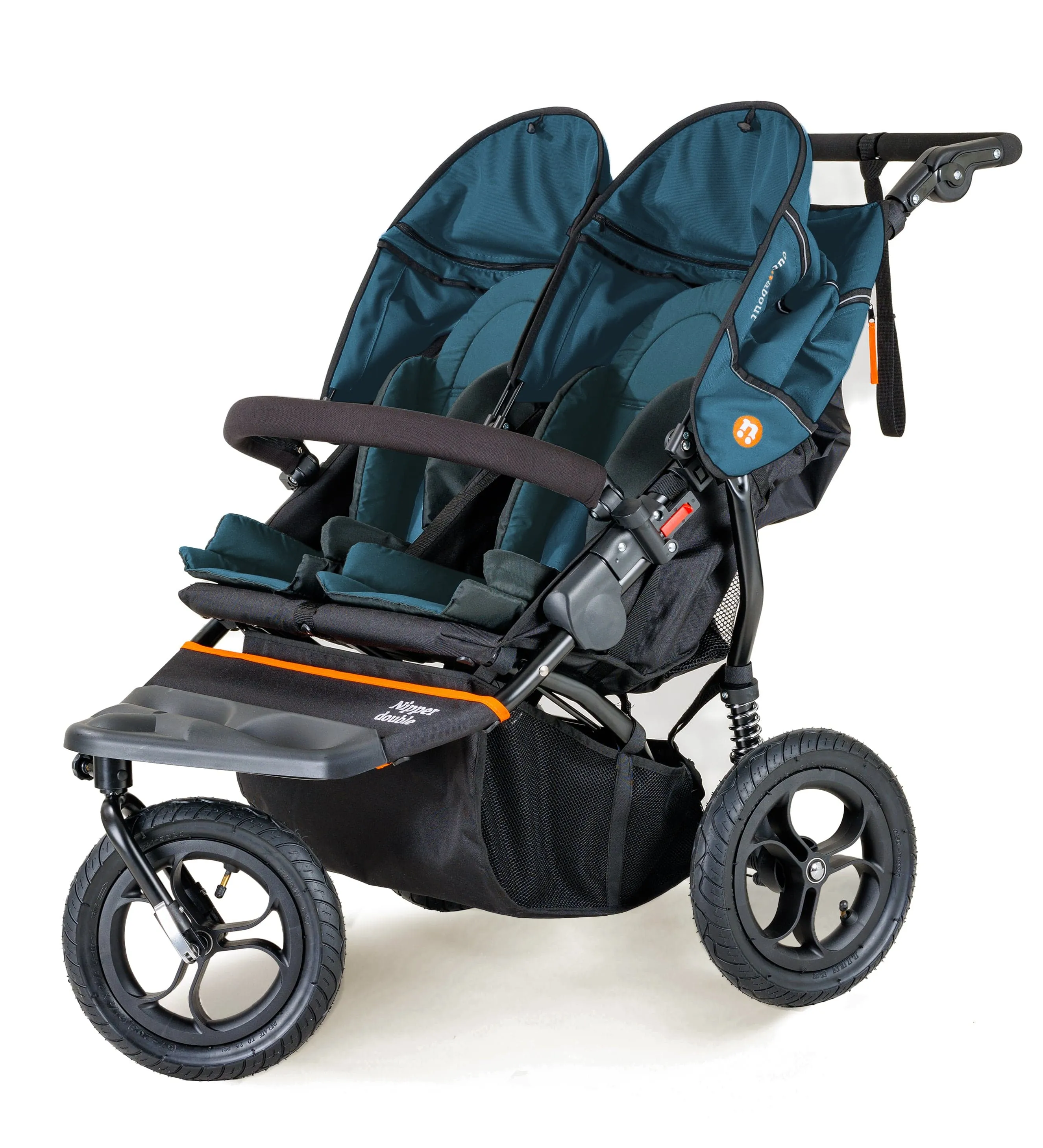 Out n About Nipper V5 Double Pushchair Starter Bundle - Highland Blue