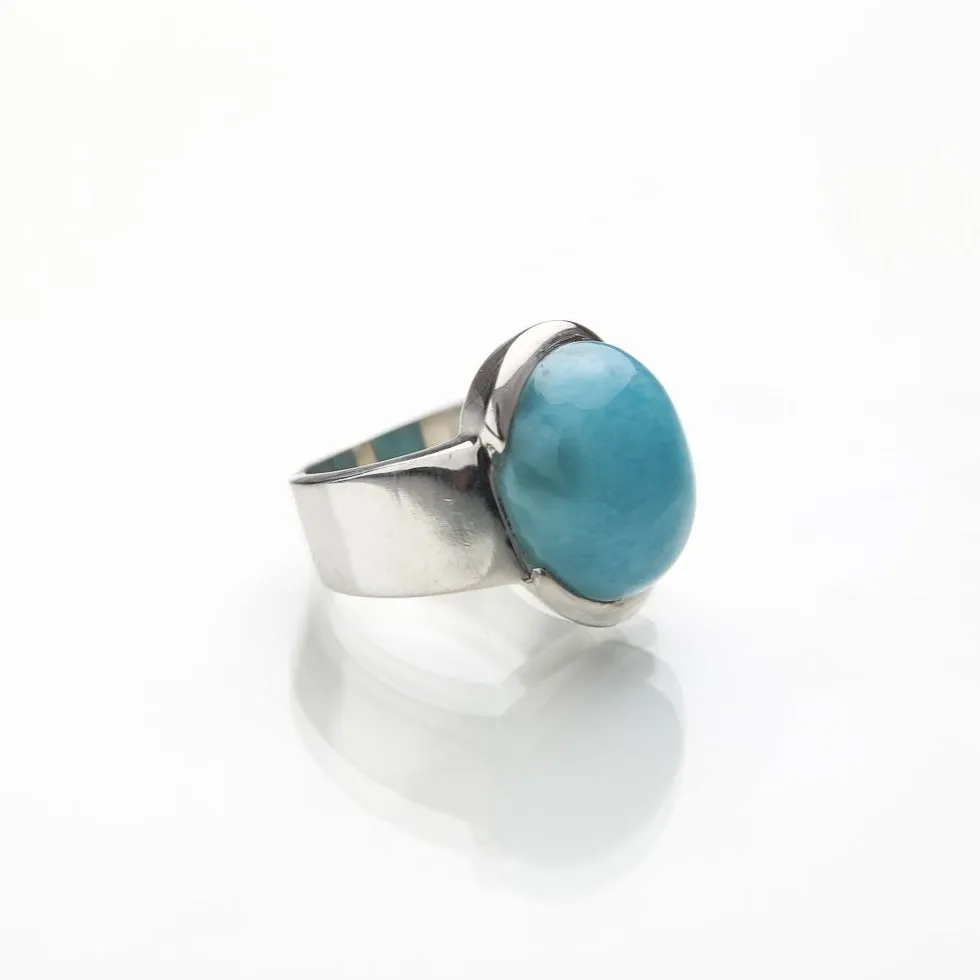 Oval Larimar Ring Kira