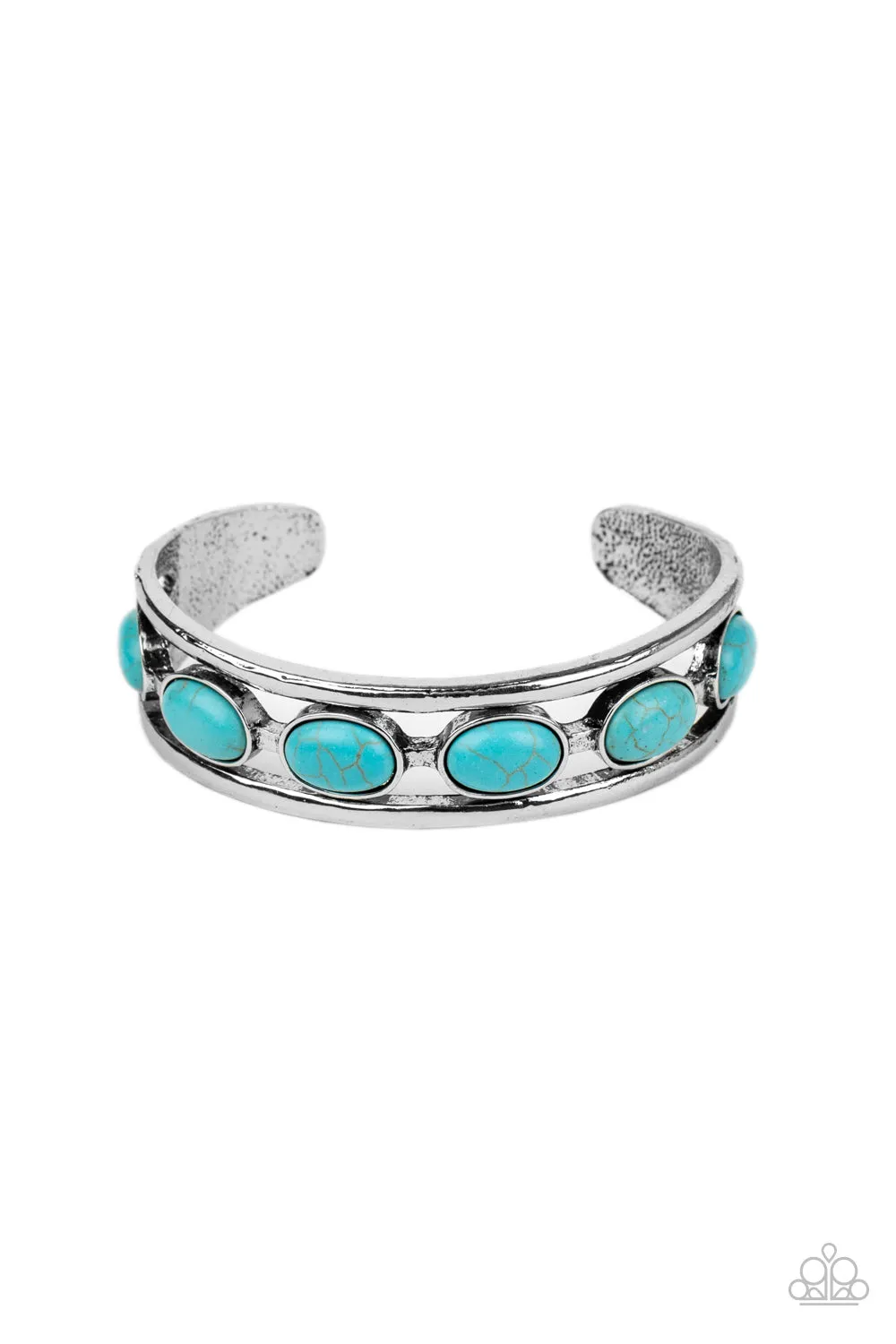 Paparazzi Bracelet ~ River Rock Canyons - Blue Cuff Bracelet