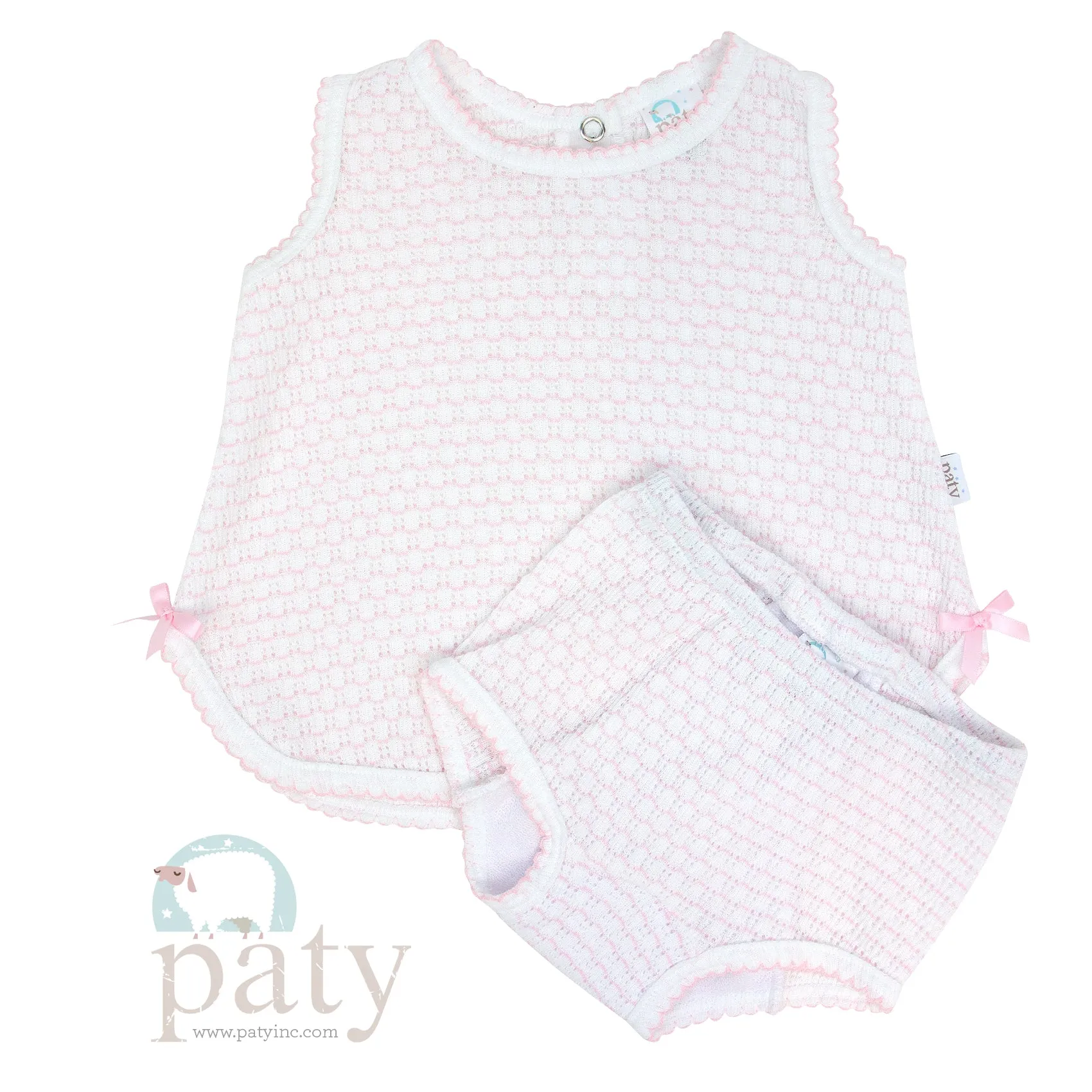 Paty - Sleeveless Top w./ Diaper Cover - Pink