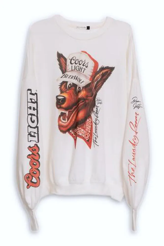 Pre-Order Beer Wolf Jump Jumper - White