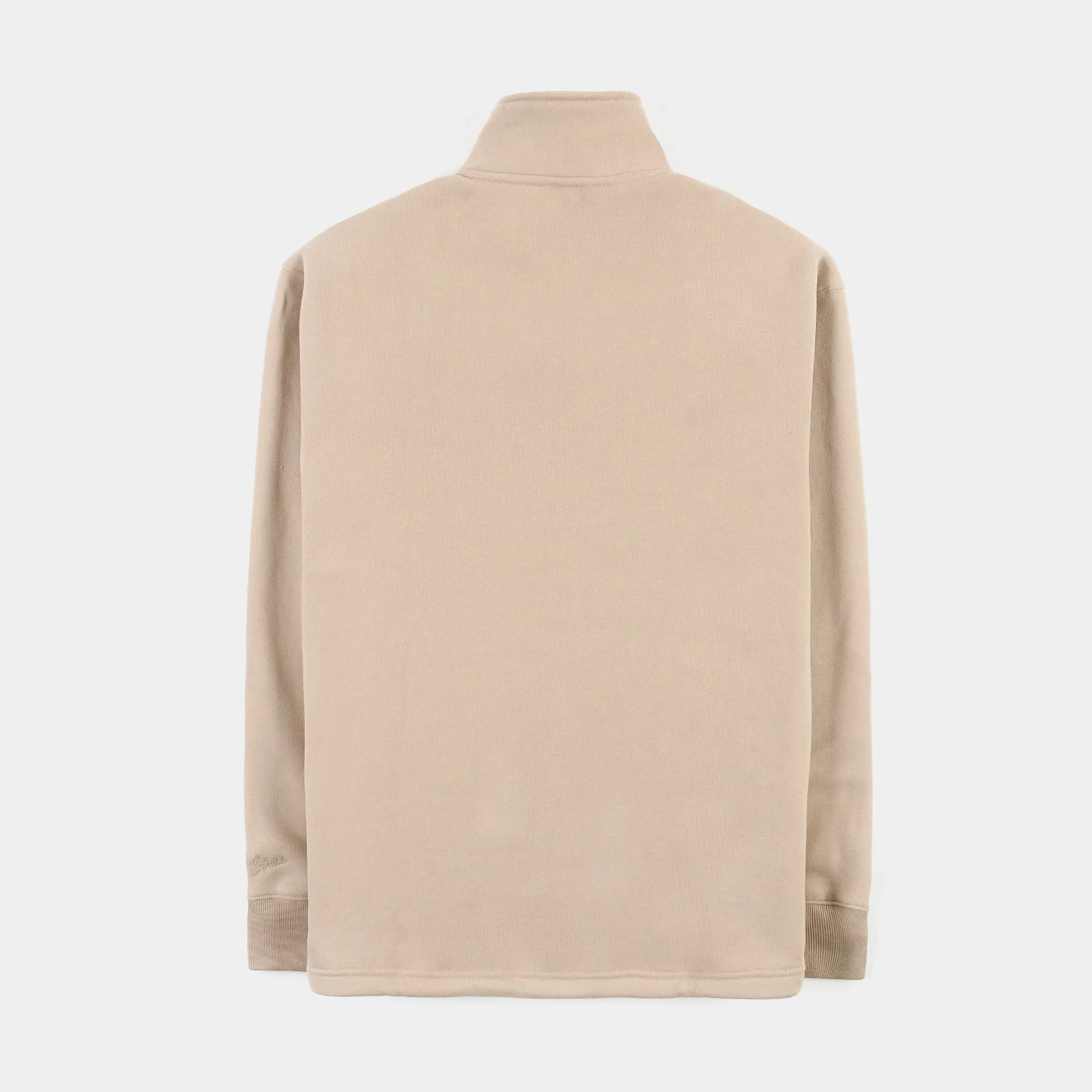 Quarter Zip Mens Pullover (Beige)