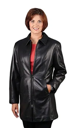 REED Women's Soft Lamb Skin Leather Coat