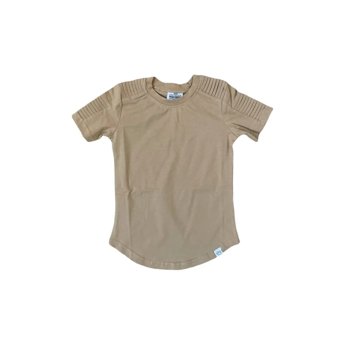 Short Sleeve Biker Shirt- Wheat