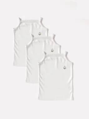 Sleeveless white camisole combo for baby