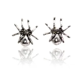 Spider Sterling Silver Stud Earrings, Ready to Ship