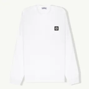 T-Shirt LS Stone Island Logo - White