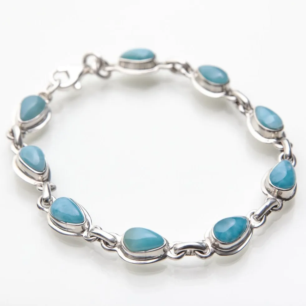 Teardrop Larimar Bracelet Godiva