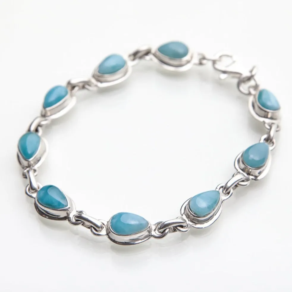 Teardrop Larimar Bracelet Godiva