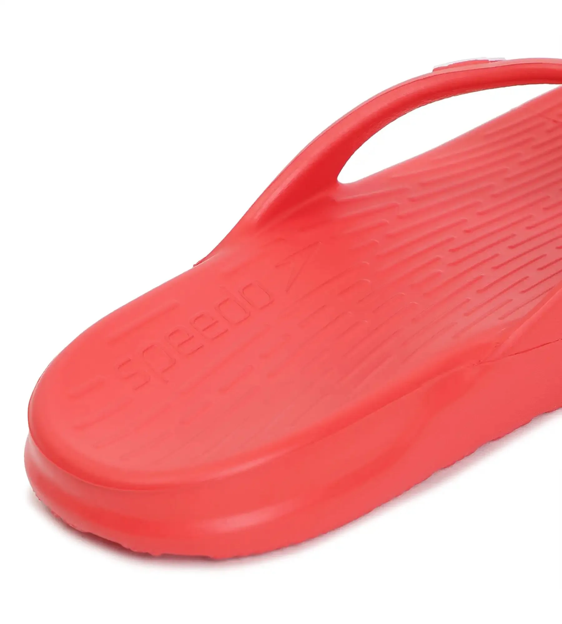 Unisex Junior's Single Colour Flip Flops - Fed Red & White