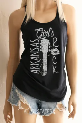 Your State Girl's Rock Racerback Tank Top - ALL STATES AVAILABLE