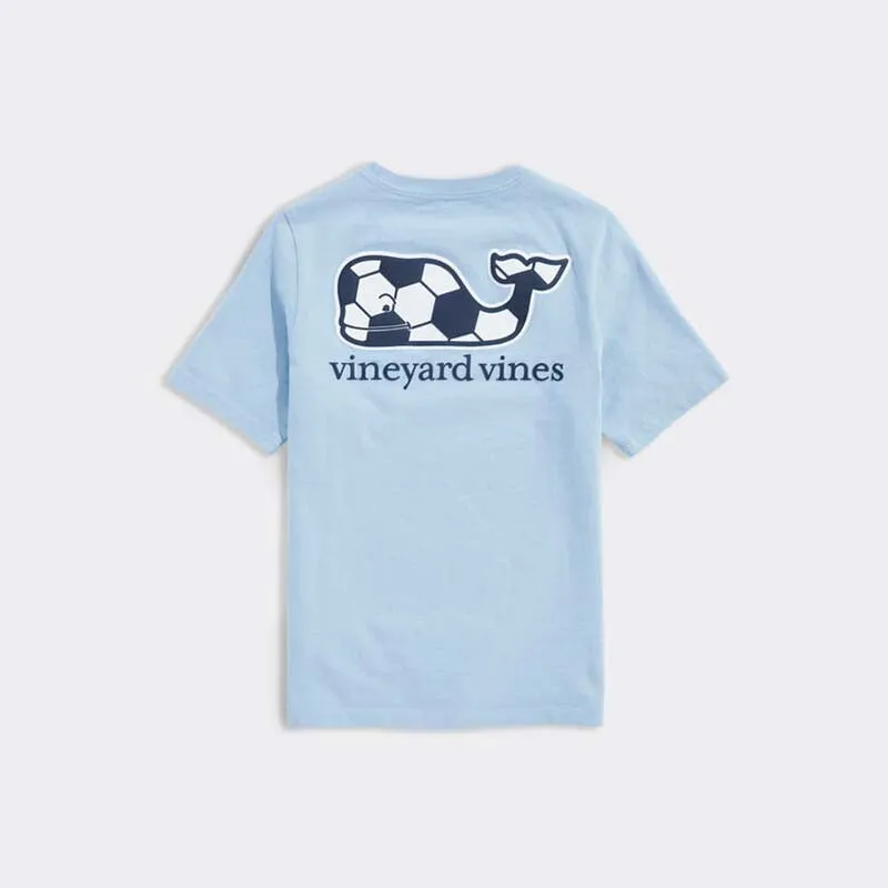 Youth Soccer Ball Whale Short Sleeve T-Shirt